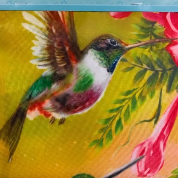 Garden Yard Flag Hummingbirds Garden Welcome Floral Multicolor 12 X 18 in - Picture 8 of 11